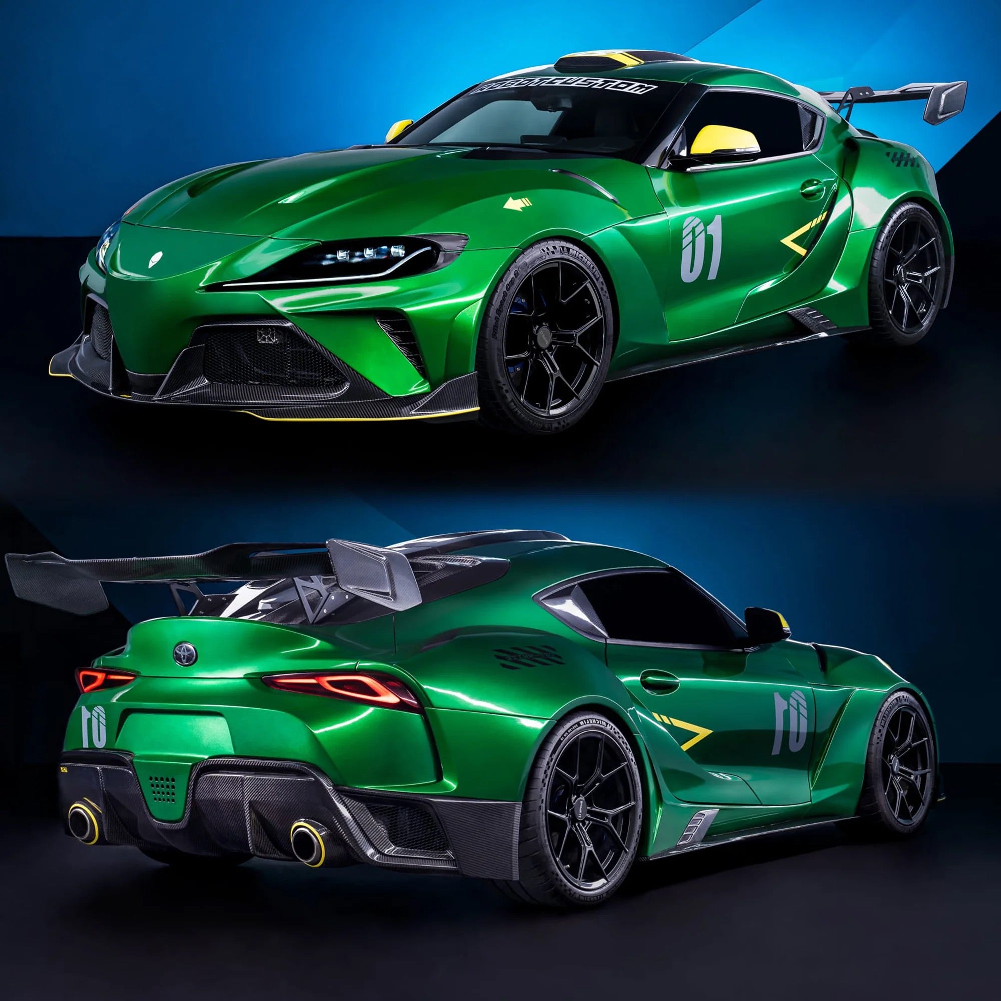 ハタヤーマン Hobby Japan HJ642042BL Toyota SUPRA RZ (JZA80) with Active Spoiler
