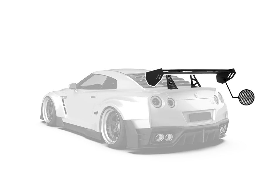 ROBOT CRAFTSMAN SWAN NECK HAMMER GT WING FOR NISSAN GTR R35 (FRP