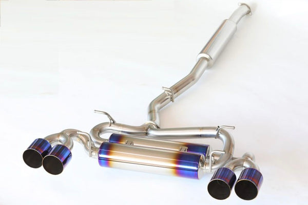 AMUSE R1 TITAN EXTRA STTI GOLD RING QUAD TIP EXHAUST FOR TOYOTA