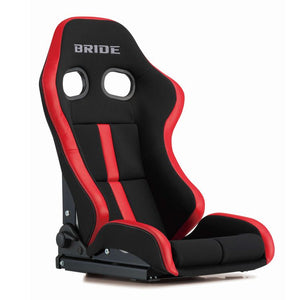 BRIDE STRADIA III EVO-S RECLINING SEAT - BLACK & RED / FRP SHELL / LOW CUSHION