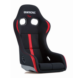 BRIDE ZETAIV REIMS BUCKET SEAT - BLACK & RED / FRP SILVER SHELL