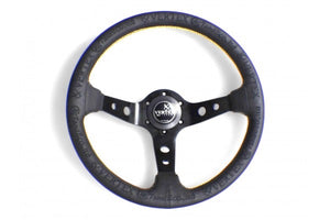 VERTEX KING STEERING WHEEL-LEATHER 330MM x 90MM DEEP