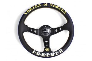 VERTEX FOREVER STEERING WHEEL-LEATHER 330MM x 90MM DEEP