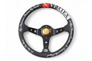 VERTEX SEIZE THE ROAD STEERING WHEEL-LEATHER 330MM x 90MM DEEP