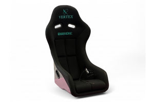 VERTEX x BRIDE ZETA IV (CLASSIC) SEAT-BLACK WITH VERTEA BLUE LOGO FRP SILVER BACK