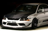 VARIS CARBON SINGLE CANARDS (FOR 09' VER.2 FRONT BUMPER) FOR CT9A MITSUBISHI LANCER EVOLUTION IX [VAMI-094]