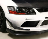 VARIS CARBON SINGLE CANARDS (FOR 09' VER.2 FRONT BUMPER) FOR CT9A MITSUBISHI LANCER EVOLUTION IX [VAMI-094]