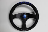 VERTEX FLAT 325MM STEERING WHEEL BLUE