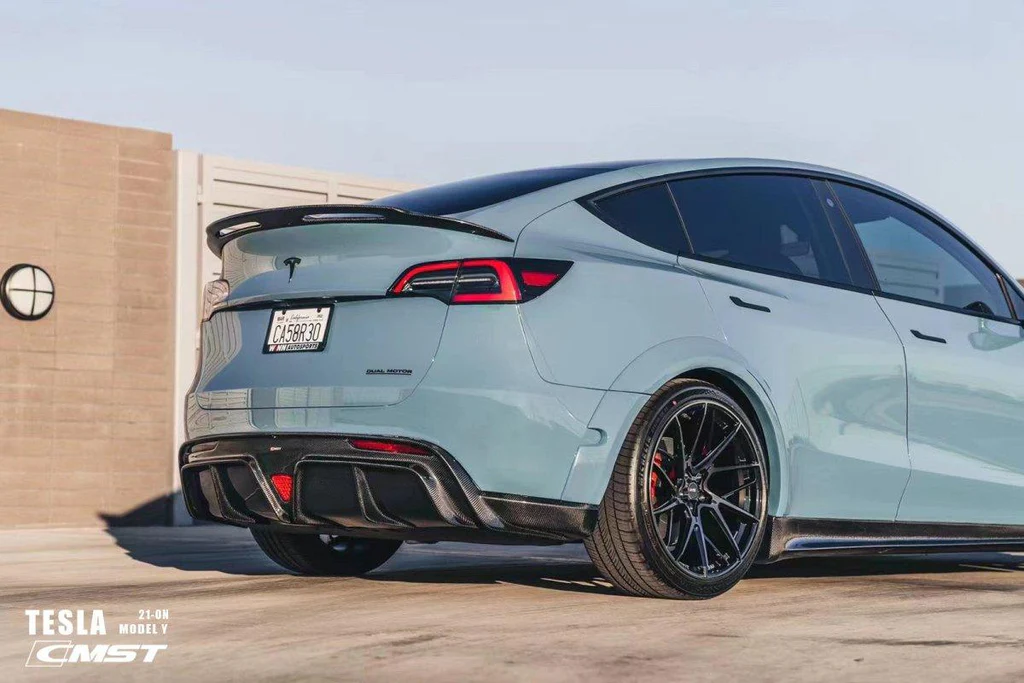 G-PLUS Wide Body Fender Flares For Tesla Model Y 2021-2024 – Front & Rear, 4-Piece Set (Black Smooth Finish)