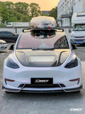 CMST TUNING CARBON FIBER HOOD CLEARVIEW GLASS TRANSPARENT FOR TESLA MODEL Y