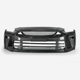 EPR TS STYLE CARBON FIBER FRONT BUMPER & FRONT LIP FOR NISSAN GTR R35 2008-ON