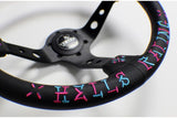 VERTEX SPEED STEERING WHEEL BLUE & PINK