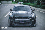 CMST TUNING NISSAN GTR GT-R R35 2008-2016 CARBON FIBER TEMPERED GLASS TRANSPARENT HOOD WINDOW SEE THROUGH