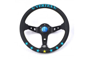 VERTEX 7 STAR STEERING WHEEL (BLUE/MINT)