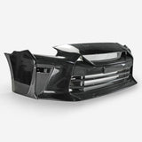 EPR TS STYLE CARBON FIBER FRONT BUMPER & FRONT LIP FOR NISSAN GTR R35 2008-ON