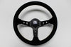 VERTEX "KING" 330MM STEERING WHEEL IN BLACK SUEDE