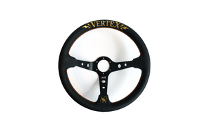 VERTEX X NEVER CONTENT COLLABORATION STEERING WHEEL (DEEP DISH - GOLD)