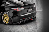 CMST TUNING TESLA MODEL 3 CARBON FIBER REAR DIFFUSER VER.2