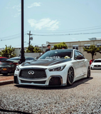 CMST TUNING CARBON FIBER FRONT BUMPER & FRONT LIP FOR INFINITI Q50 TO PROJECT BLACK S CONCEPT 2014-2022