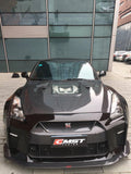 CMST TUNING NISSAN GTR GT-R R35 2008-2016 CARBON FIBER TEMPERED GLASS TRANSPARENT HOOD WINDOW SEE THROUGH