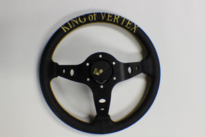 VERTEX KING" 30MM STEERING WHEEL BLACK