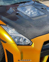 CMST TUNING NISSAN GTR GT-R R35 2008-2016 CARBON FIBER TEMPERED GLASS TRANSPARENT HOOD WINDOW SEE THROUGH