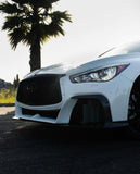 CMST TUNING CARBON FIBER FRONT BUMPER & FRONT LIP FOR INFINITI Q50 TO PROJECT BLACK S CONCEPT 2014-2022