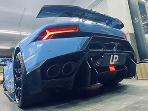 AERO REPUBLIC V STYLE CARBON FIBER M REAR BUMPER & DIFFUSER FOR LAMBORGHINI HURACAN LP580 LP610