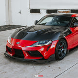 TV-STYLE DOUBLE-SIDED CARBON FIBER HOOD FOR 2020-2021 TOYOTA GR SUPRA